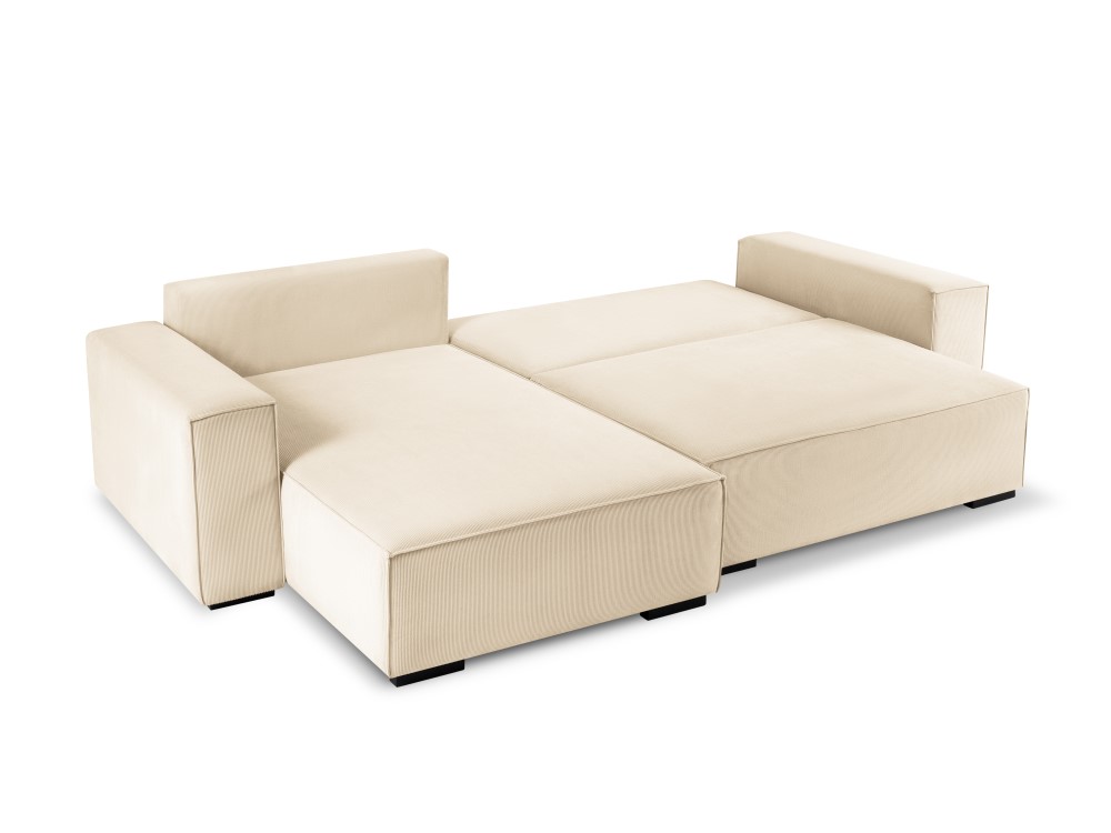 Mazzini-sofas.com canapé d'angle reversible avec coffre de rangement, convertible 4 places