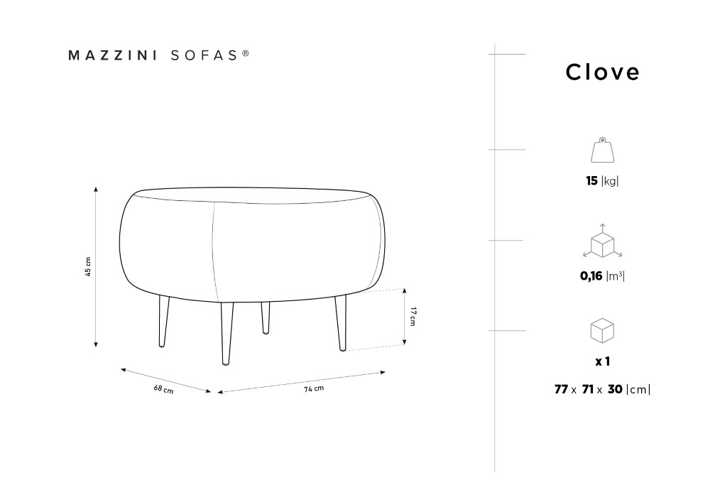 Mazzini-sofas.com bouclé pouf